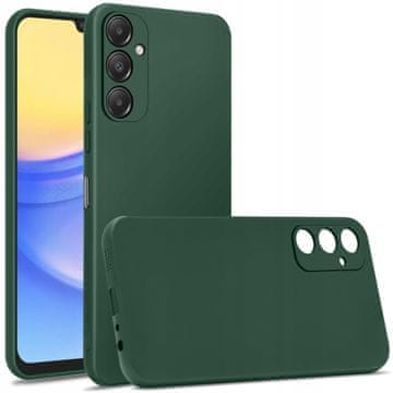 shumee Silikonski mat ovitek za Samsung Galaxy A25 5G zelen + steklo