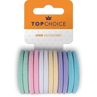 TOP CHOICE TOP izbira Trakovi za lase 12 kosov - mešanica pastelnih barv