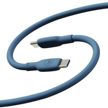 Motorola Motorola silikonski kabel USB-C na USB-C 2 m 100 W 5 A moder