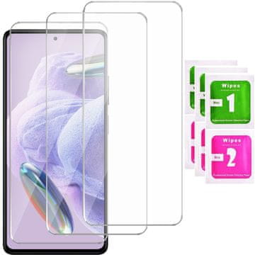 shumee 3x kaljeno steklo za Xiaomi Note 12 PRO+ steklo 9H | 3-PAKET