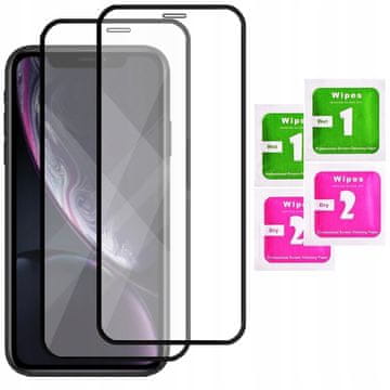 shumee 2x kaljeno steklo za Apple iPhone XR celozaslonski 5D steklo