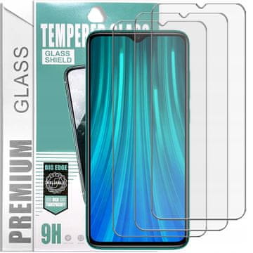 shumee 3x kaljeno steklo PremiumGlass 9H za Xiaomi Redmi Note 8 Pro
