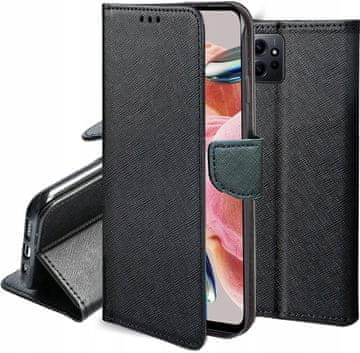 shumee Ovitek za Redmi Note 12 4G, elegantna knjiga, zaprt + steklo