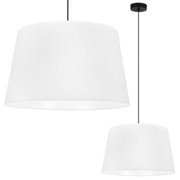 GH VISEČA SVETILKA GAJA ČRNI STOŽEC 1-RAVNI BEL SENČNIK 44 CM