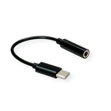 Value Zvočni kabel 0,13 m 3,5 mm USB črne barve, 12.99.3214