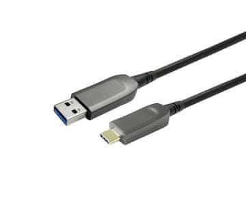 Vivolink PROUSBCAMMOP15 USB C - USB A 3.2 Gen 1 kabel 15 m črne barve