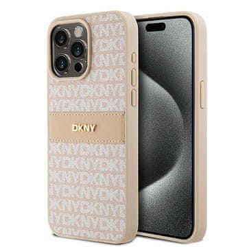 DKNY Ovitek za iPhone 15 Pro Max dkny z enobarvnimi črtami, roza