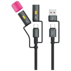 4smarts 4smarts 4v1 USB-C kabel 1 m 60 W hitro polnjenje črne barve