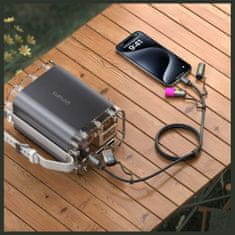 4smarts 4smarts 4v1 USB-C kabel 1 m 60 W hitro polnjenje črne barve