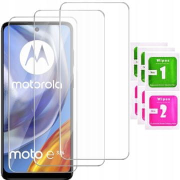shumee 3x kaljeno steklo za Motorola Moto E32s steklo 9H | 3-PAKET