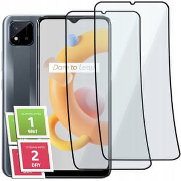 shumee 2x hibridno steklo ZA Realme C11 celozaslonski keramični 9D