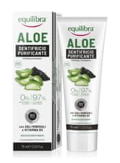 Beauty Formulas Čistilna zobna pasta Equilibra Aloe z aktivnim ogljem 75 ml