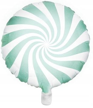 Folija balon z motivom sladkarij, 45 cm, mint barve, 1 kos.