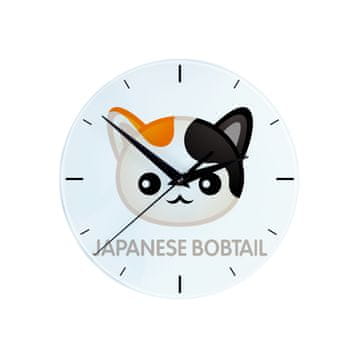 Artdog Japonski bobtail - ura iz MDF z grafiko in napisom Art-Dog