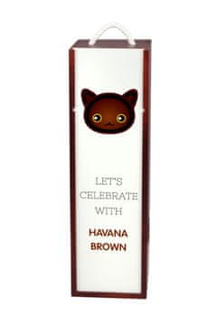 Artdog Havana Brown - škatla za vino z grafiko in napisom Art-Dog
