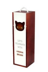 Artdog Havana Brown - škatla za vino z grafiko in napisom Art-Dog
