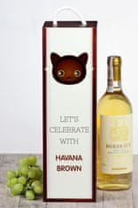 Artdog Havana Brown - škatla za vino z grafiko in napisom Art-Dog
