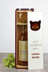 Artdog Havana Brown - škatla za vino z grafiko in napisom Art-Dog
