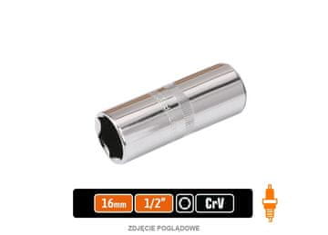 shumee Nasadni ključ 1/2" šesterokotnik 16 mm - za svečke / teger