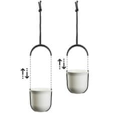 Home Viseči sadilnik AERA HANG, recikliran, krem, 17,9 cm