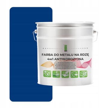 shumee Kovinska barva za rjo 4 v 1 modra RAL5002 I SEE pocinkano jeklo 2,5 l sijaj