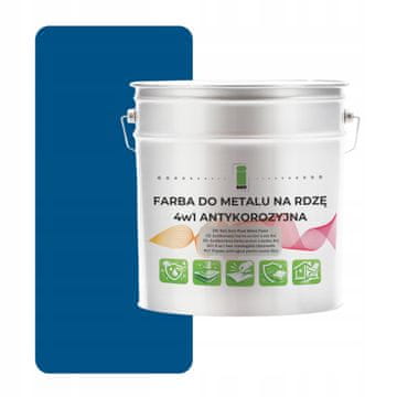 shumee Kovinska barva za rjo 4 v 1 modra RAL5005 I SEE pocinkano jeklo 2,5 l polmat