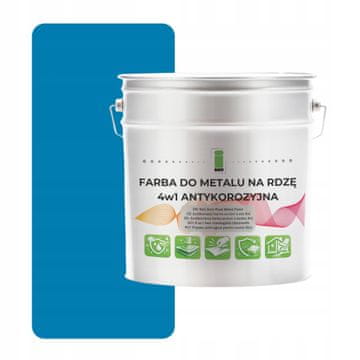 shumee Kovinska barva za rjo 4 v 1 modra RAL5015 I SEE pocinkano jeklo 5L sijaj