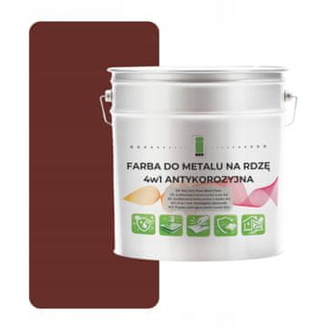 shumee Kovinska barva za rjo 4 v 1 rjava RAL8012 I SEE pocinkano jeklo 5L sijaj