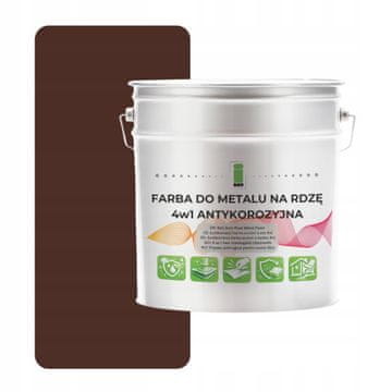 shumee Barva za kovino proti rji 4 v 1 rjava RAL8016 I SEE pocinkano jeklo 5L saten