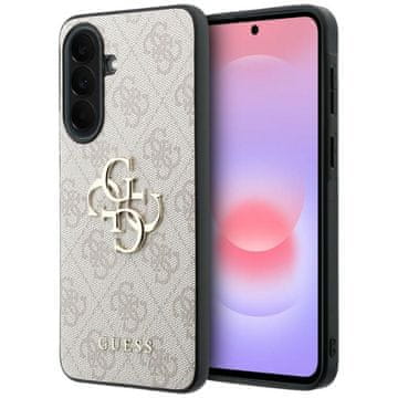 Guess Guess usnjen kovinski ovitek z logotipom za Samsung Galaxy A37 5G roza