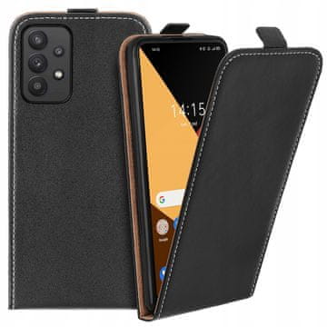 shumee Tanek etui/etui z navpičnim zaprtim ohišjem za Samsung A23 5G + steklo