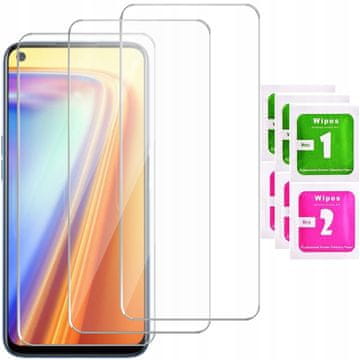 shumee 3x 9H kaljeno steklo zaščitno steklo za Realme 7 / 7 5G / V5 | 3-PAKET
