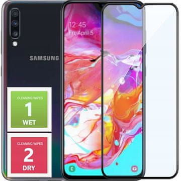shumee Kaljeno steklo za Samsung Galaxy A70 celozaslonski zaslon 5D 9H steklo