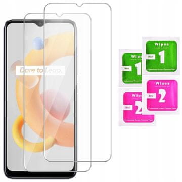 shumee 2x kaljeno steklo za realme C11 2021 / C20 sprednje steklo 9H | 2 kosa