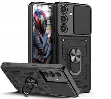 shumee Ovitek za Samsung Galaxy S24 FE z ojačanim drsnim obročem + 9H steklom