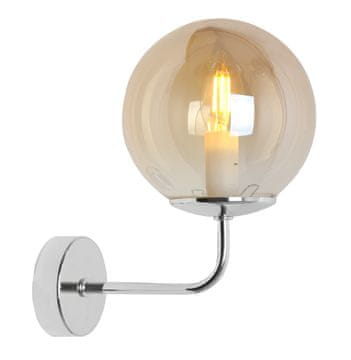 GH STENSKA SVETILKA SIENA CHROME Z 1 KROŽNIKOM, MEDENA, E14