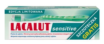 Zdrovit Zobna pasta Lacalut Sensitive 75 ml + zelena zobna ščetka (brezplačno)
