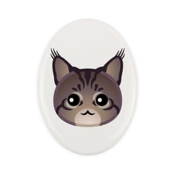 Artdog Maine Coon - keramična nagrobna ploščica z grafiko in napisom Art-Dog
