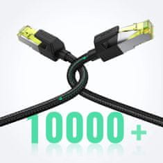 Ugreen Ugreen NW150 30791 Ethernet RJ45 Cat 7 10 Gbps 10m kabel - črne barve
