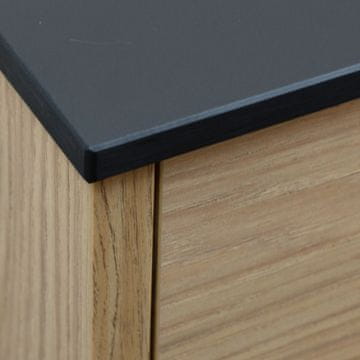 shumee HPL kopalniški pult za omarico 90 cm 91x50 cm črne mat barve (0190AF)