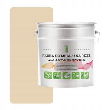 shumee Kovinska barva za rjo 4 v 1 krem RAL1015 I SEE pocinkano jeklo 5L polmat