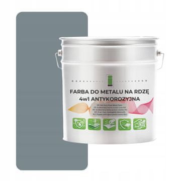 shumee Kovinska barva za rjo 4 v 1 siva RAL7000 I SEE pocinkano jeklo 2,5 l mat