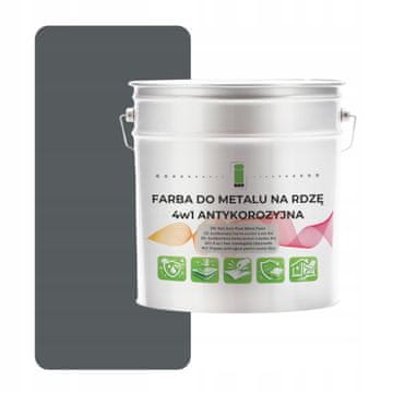 shumee Barva za kovino proti rji 4 v 1 siva RAL7012 I SEE pocinkano jeklo 2,5 l saten