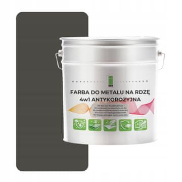 shumee Kovinska barva za rjo 4 v 1 siva RAL7022 I SEE pocinkano jeklo 2,5 l polmat