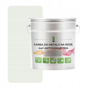 shumee Kovinska barva za rjo 4 v 1 bela RAL9003 I SEE pocinkano jeklo 5L polmat