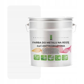 shumee Kovinska barva za rjo 4 v 1 bela RAL9016 I SEE pocinkano jeklo 2,5 l sijaj