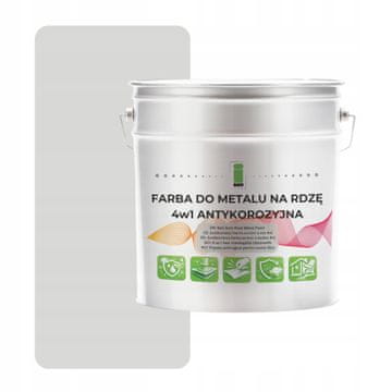 shumee Kovinska barva za rjo 4 v 1 bela RAL9018 I SEE pocinkano jeklo 2,5 l sijaj