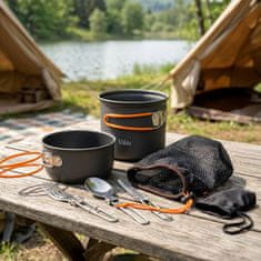 Artemis 6x turistični kamping pripomočki za piknik lonec lonci jedilni pribor