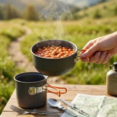 Artemis 6x turistični kamping pripomočki za piknik lonec lonci jedilni pribor