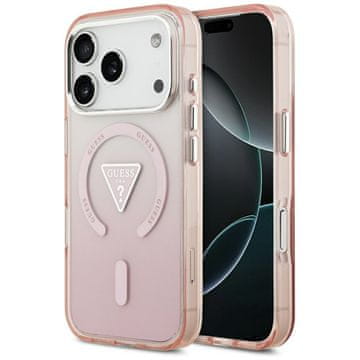 Guess Ovitek Guess IML Gradient Triangle Logo MagSafe za iPhone 17 Pro roza